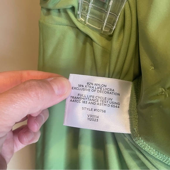 Coolibar NORTH BAY VILLAGE KNOT COVER-UP EARTH DAY GREEN Size Large - Picture 3 of 9